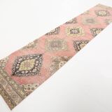 3x12 Soft Pastel Pink Turkish Runner Rug, 85x383Cm SK 5659