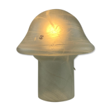 White clear glass peill and putzler mushroom table lamp