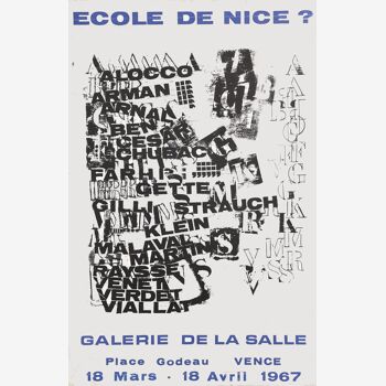 Affiche école de Nice galerie de la salle 1997, Arman