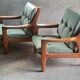 Set of 2 Georg Thams armchairs for Vejen Polstermøbelfabrik in teak, Denmark 1960