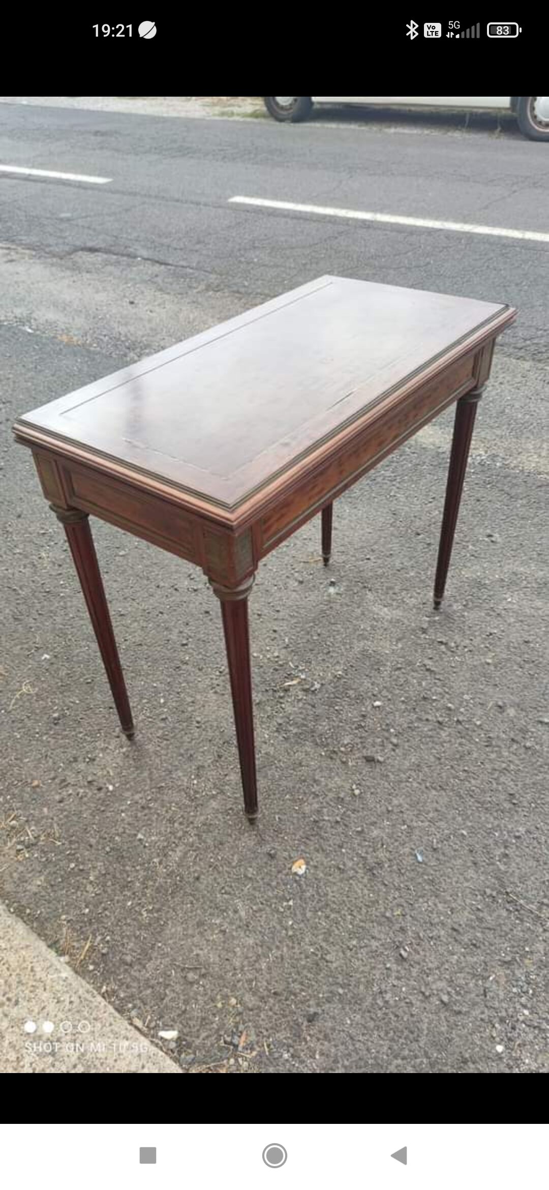 Game table in pommeled Cuban mahogany and bronze, Napoleon III period, circa 1870