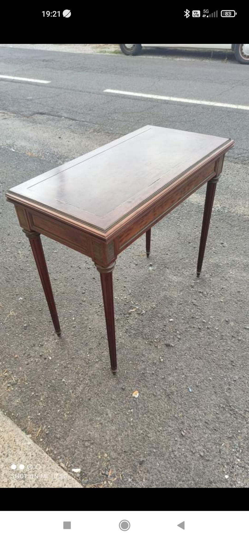 Game table in pommeled Cuban mahogany and bronze, Napoleon III period, circa 1870
