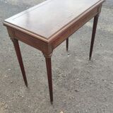 Game table in dappled Cuban mahogany and bronze, Napoleon III period circa 1870