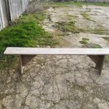 Old wooden farmhouse bench