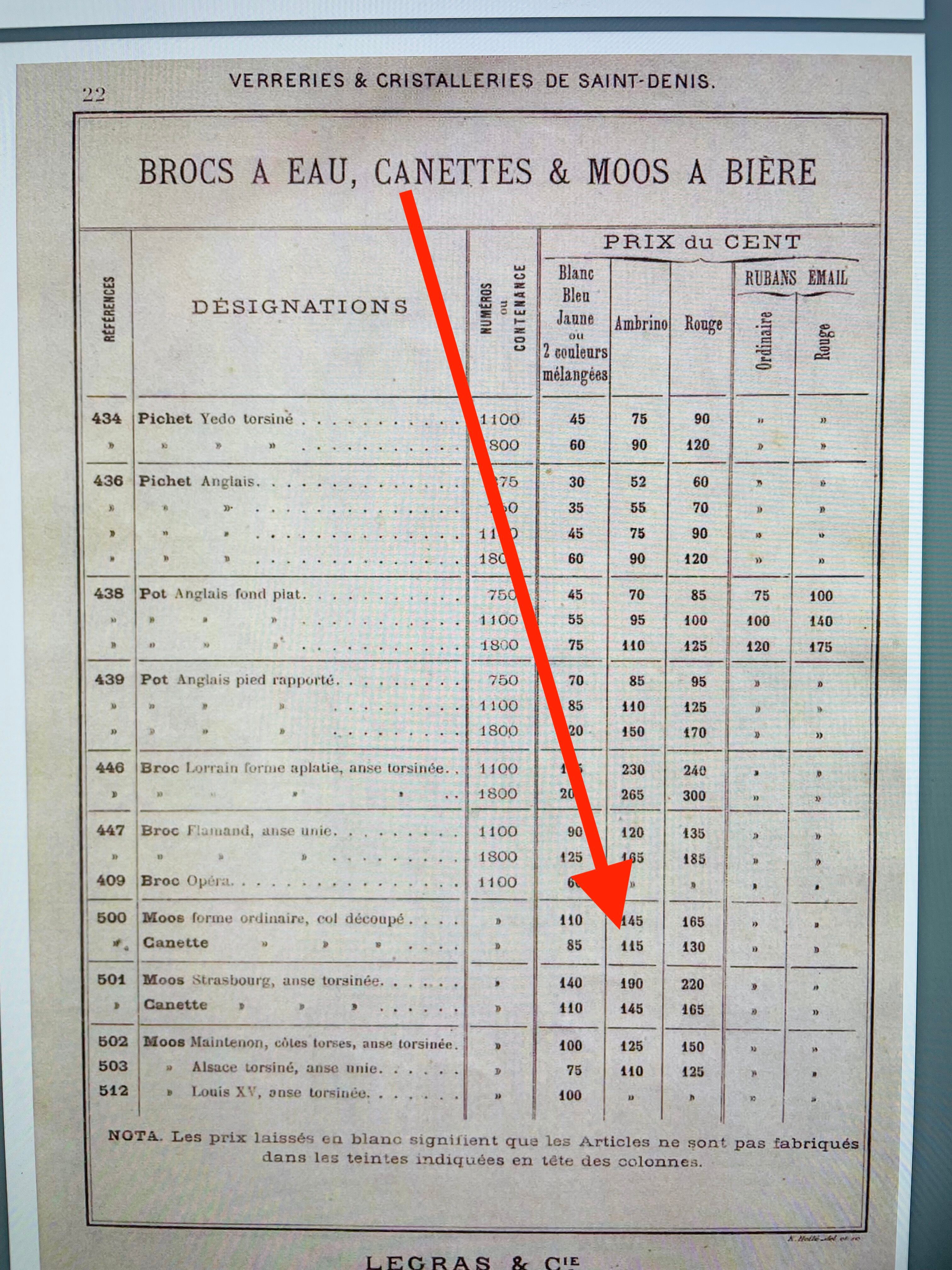 Beer pitcher (can) in engraved ambrino blown glass