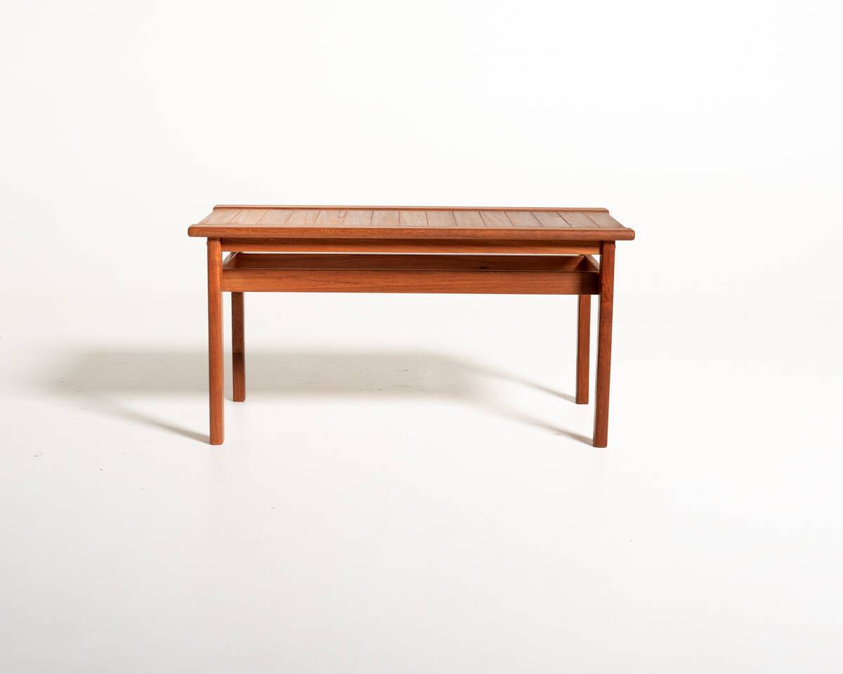 Scandinavian teak bench, 1960s