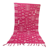 Handmade wool Berber rug – Bohemian pink Moroccan kilim
