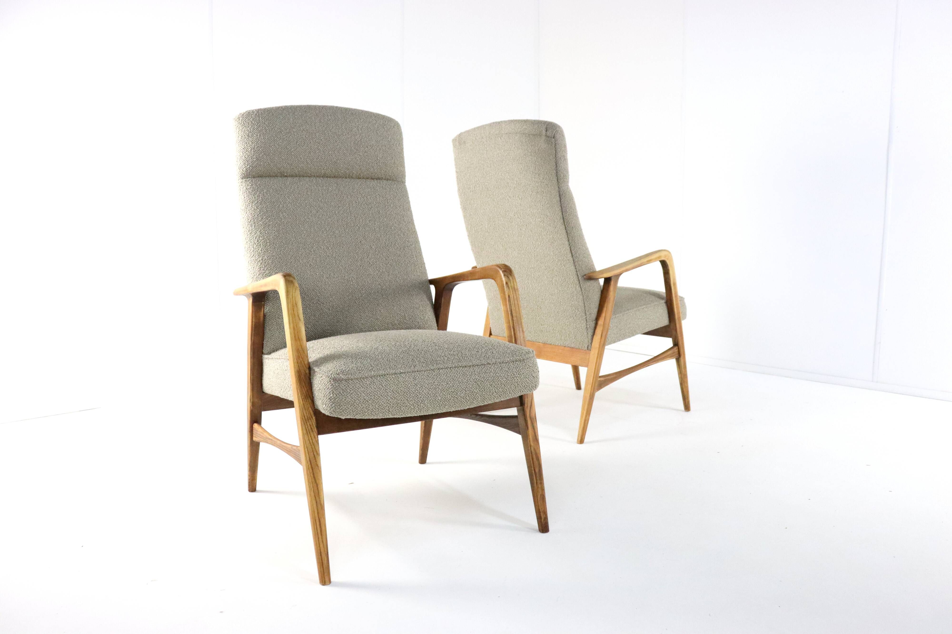 mid century vintage Fauteuil herenmodel 'Duivendrecht beige - opnieuw bekleed