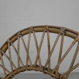 Bamboo chair, dining table chair, 1950s