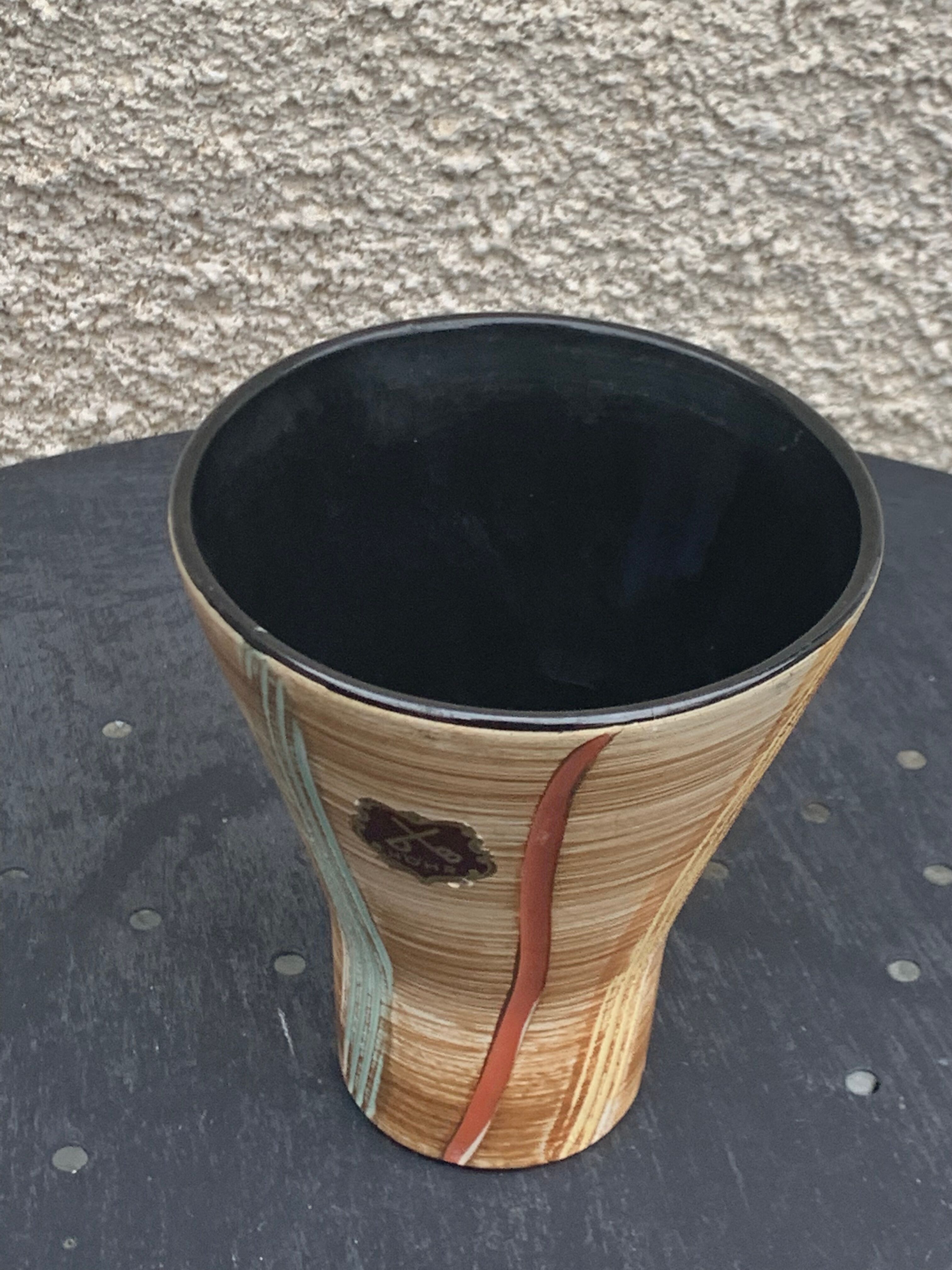 Hohr glazed ceramic vase made in Germany, numbered, design and vintage