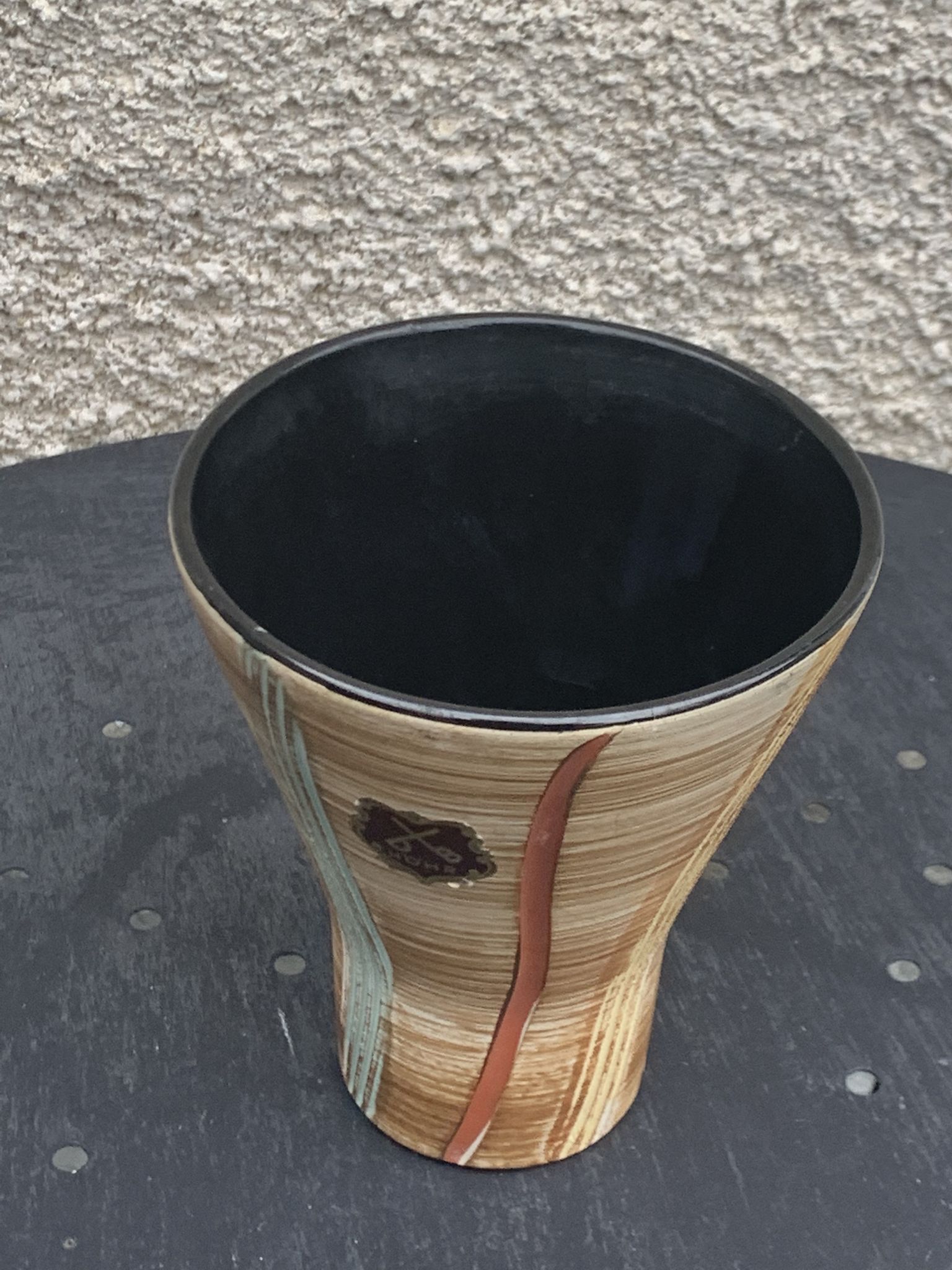 Vase en céramique émaillée hohr made in germany numéroté design et vintage