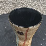Vase en céramique émaillée hohr made in germany numéroté design et vintage