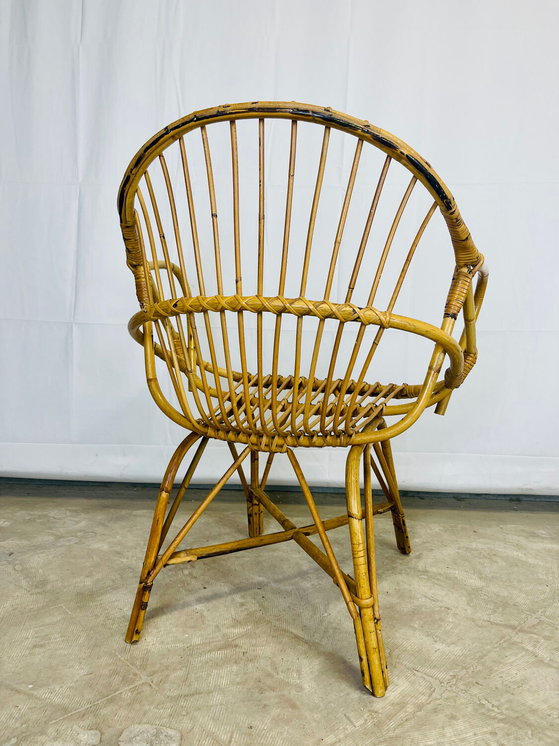 Rattan armchair