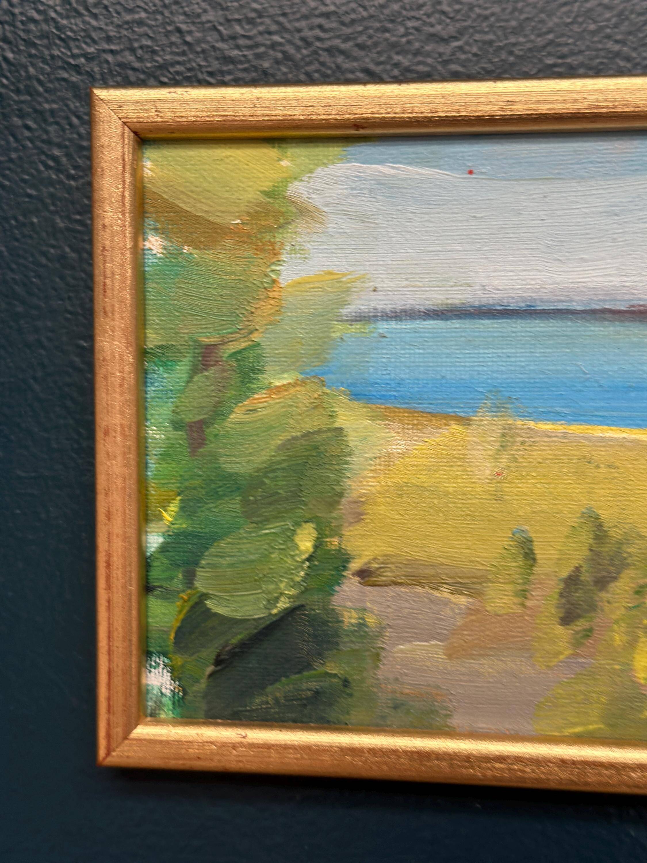 Original  Swedish Oil on Panel – “Coast” by Lars Bertle  –Signed – Vintage