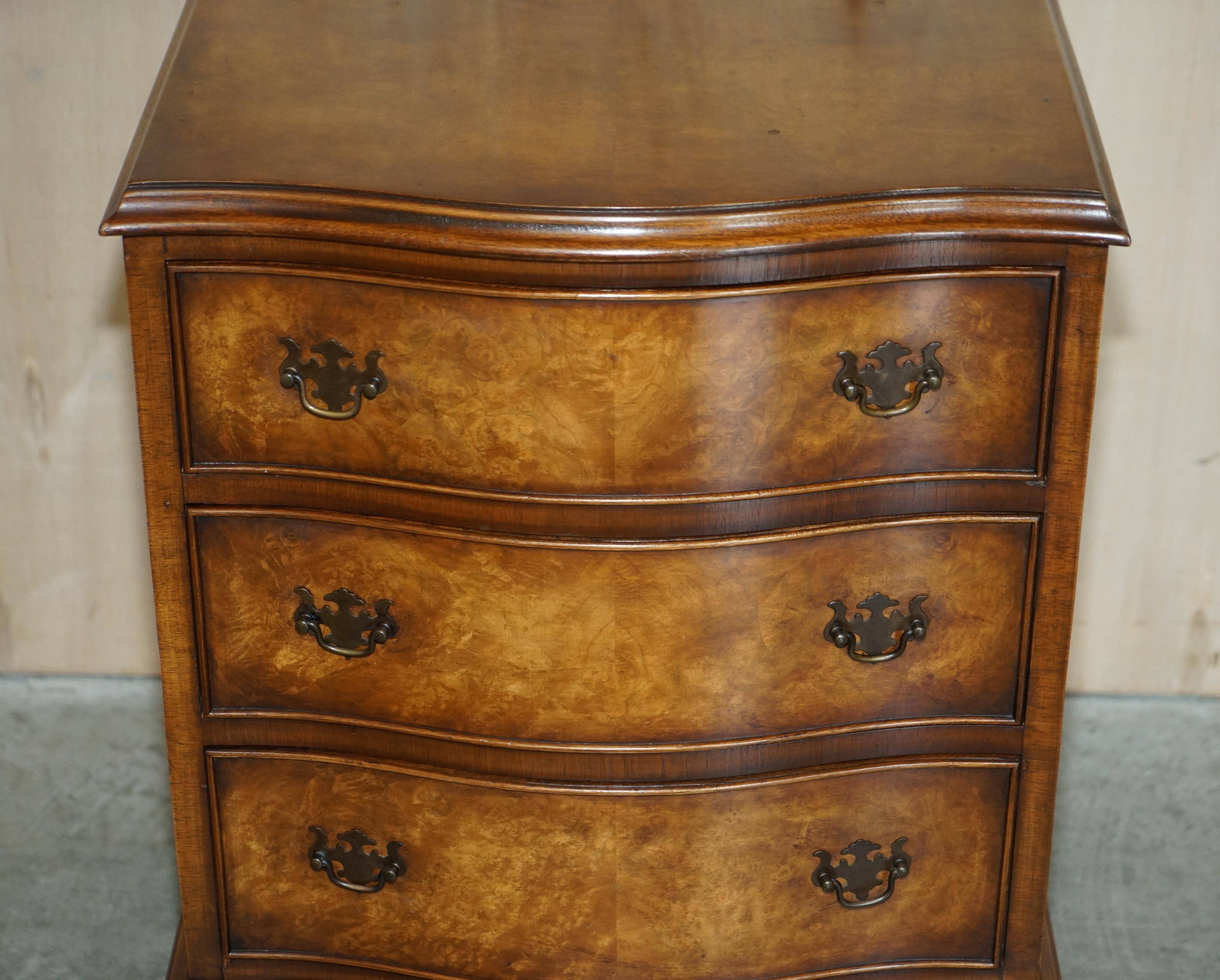 Vintage Walnut Burr Commode Serpentine Bevan Funnell