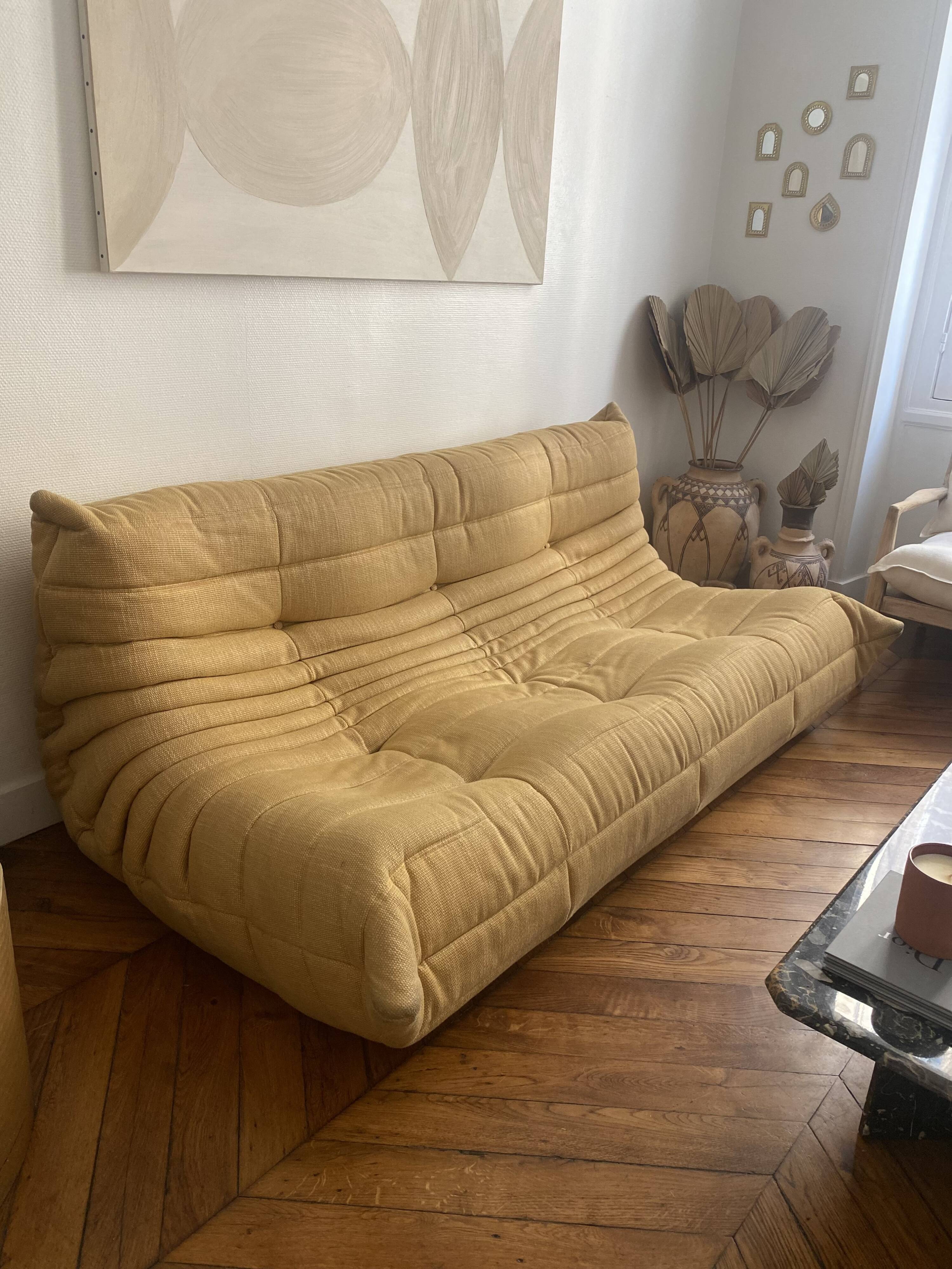 Sofa bench 3 places Togo by Michel Ducaroy edition Ligne Roset