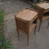 Pair of bedside style Louis XV solid oak