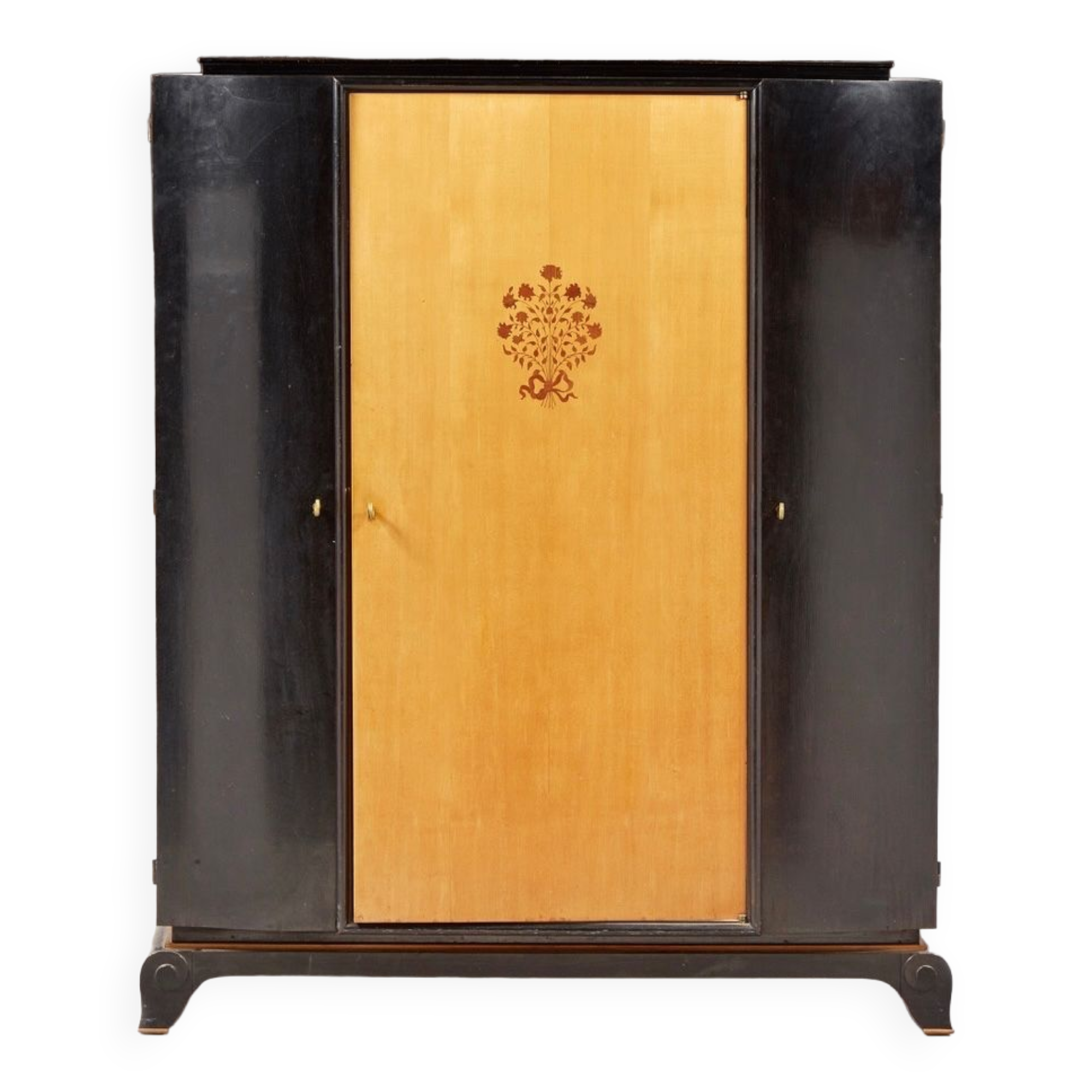 Jean Pascaud wardrobe black lacquered wood