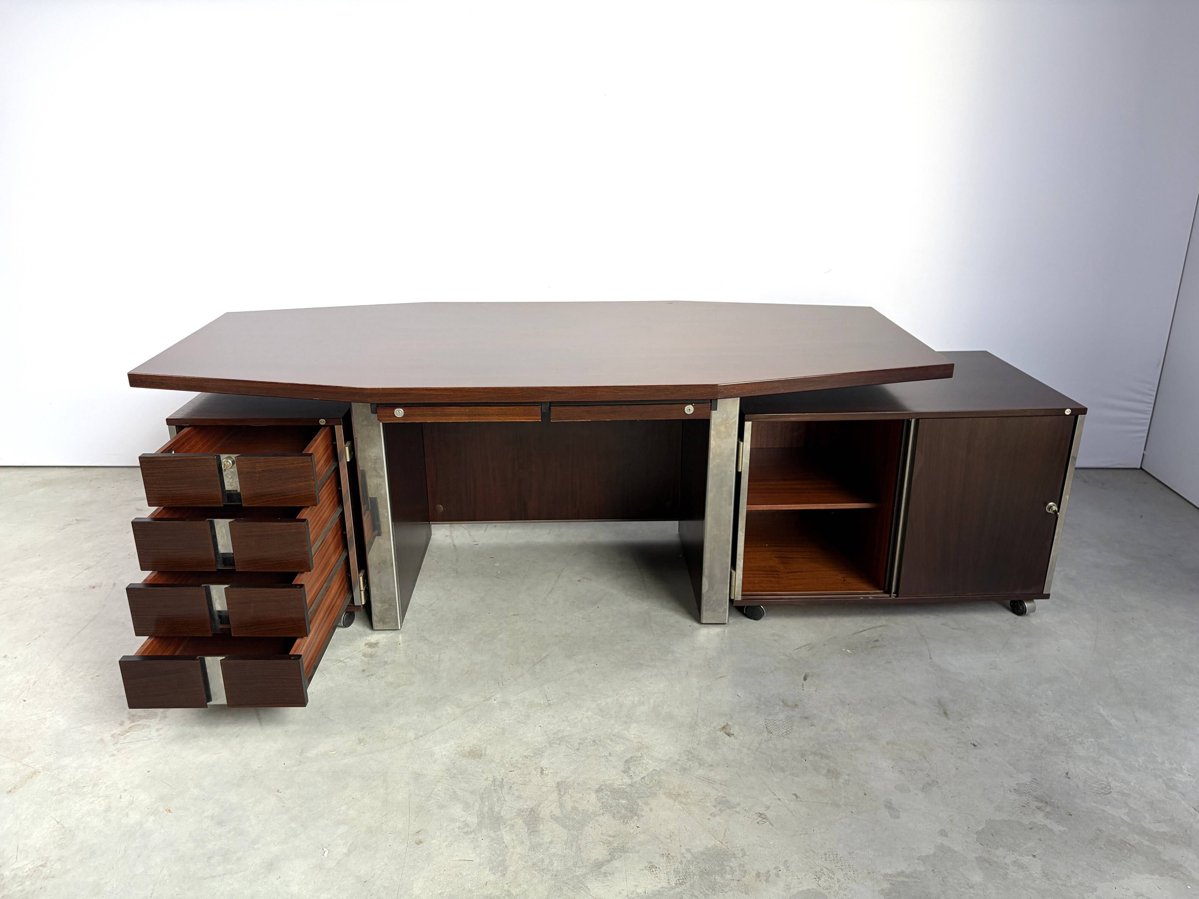 Vintage desk by Ennio Fazioli/Ico Parisi for Mim Italy, 1970s