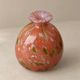 Round blown glass vase with speckled decoration — Mdina Glass, Malta, 1970s