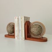 Pair of vintage World Map bookends 60s/70s