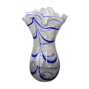Vase seguso Bleu en verre