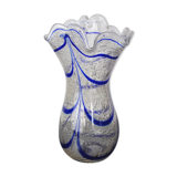 Blue seguso vase in murano glass, Italy, 1960