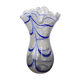 Vase seguso Bleu en verre de murano, italie, 1960