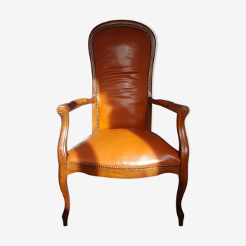 Fauteuil Voltaire en cuir