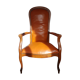 Fauteuil Voltaire en cuir