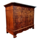 Louis Philippe period chest of drawers in walnut bramble stamped around 1830