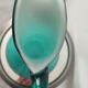 Vintage double glass vase-jug from Empoli (38 cm)