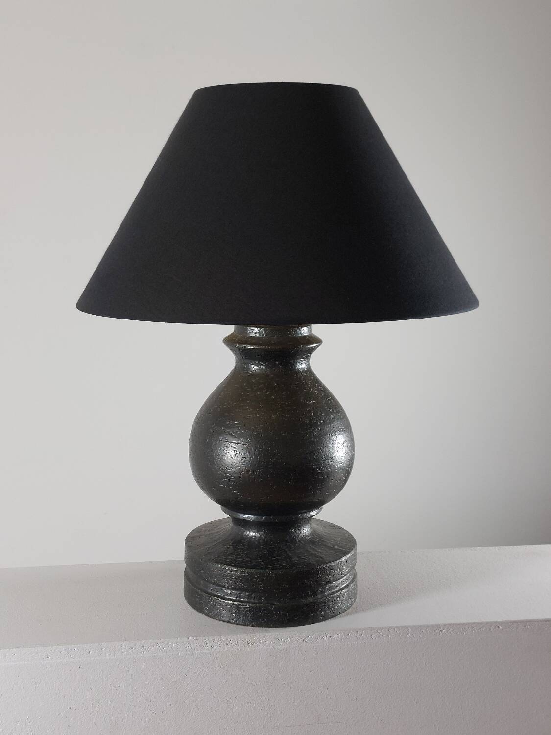 Vintage ceramic table lamp from the 1950s by Uno Östen Kristiansson.
