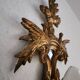 Louis XVI wall lamps Rocaille gilded carved wood antique mirror glass