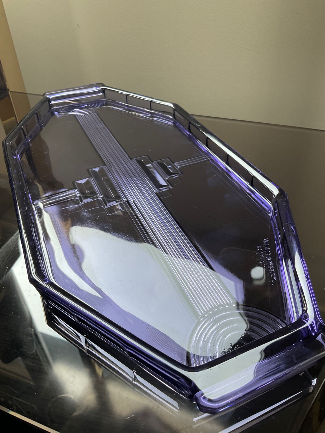 Art Deco crystal tray from Val Saint Lambert