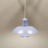 Classic small Danish hanging lamp, produced by Form-Light in the 1980s. Light purple color