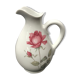 Pichet Longchamps porcelaine  blanche avec décor roses vintage