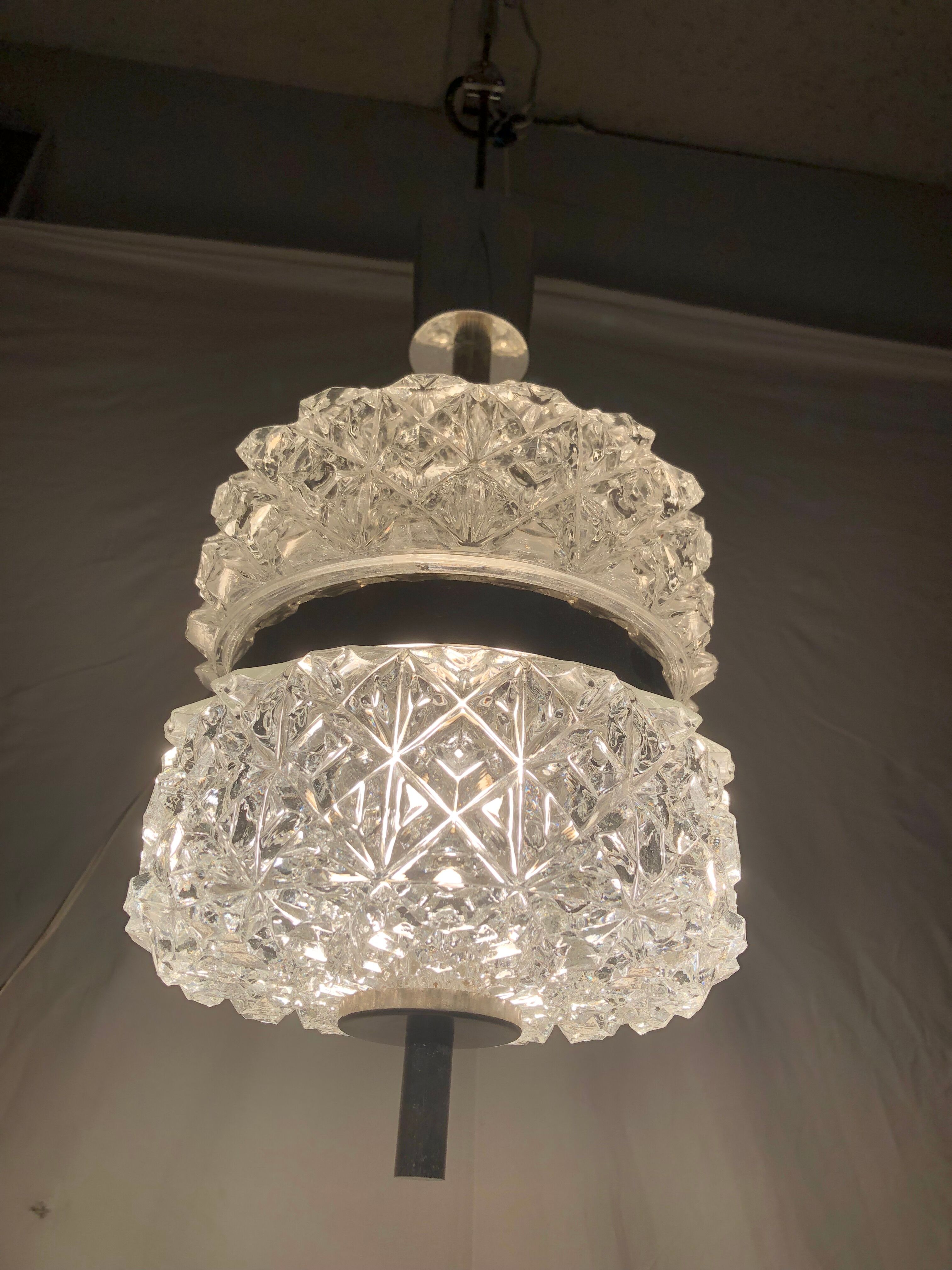 Glass chandelier 1970