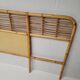 Rattan headboard with vintage bedside tables 1960