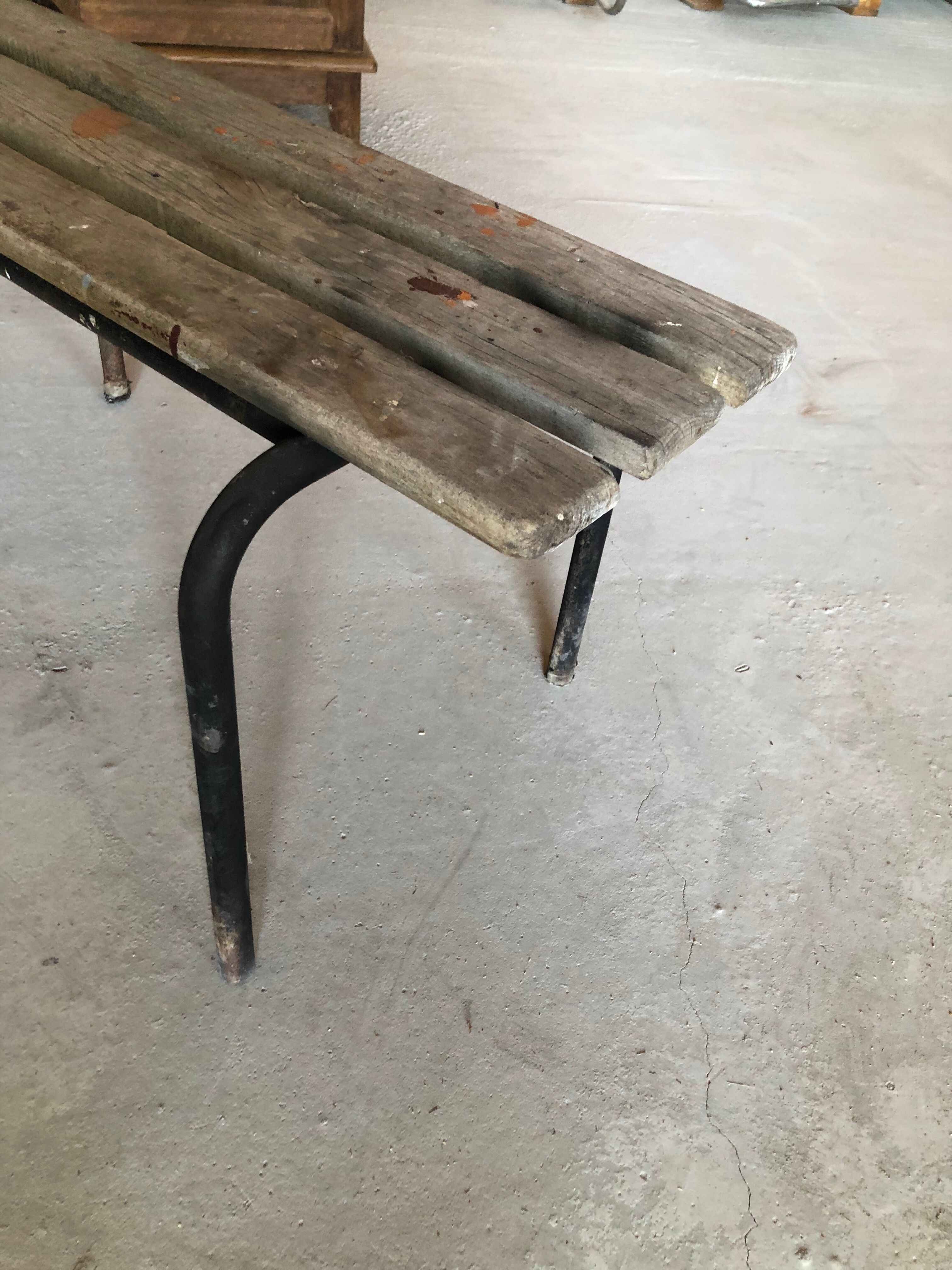 Vintage school bench