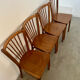 Lot de 4 anciennes chaises de bistrot baumann vintage en bois