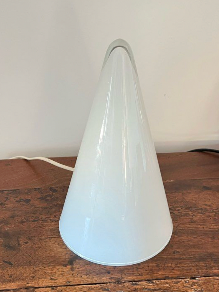 Vintage table lamp SCE opaline glass – Tipi / Iceberg model - 1980s