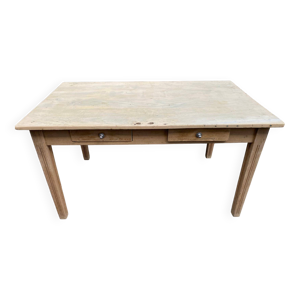 Table de ferme rénovée - massif brut