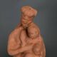 Vierge à l'Enfant en terre cuite XIXe modelage