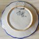 Numbered Spain blue decorative plate