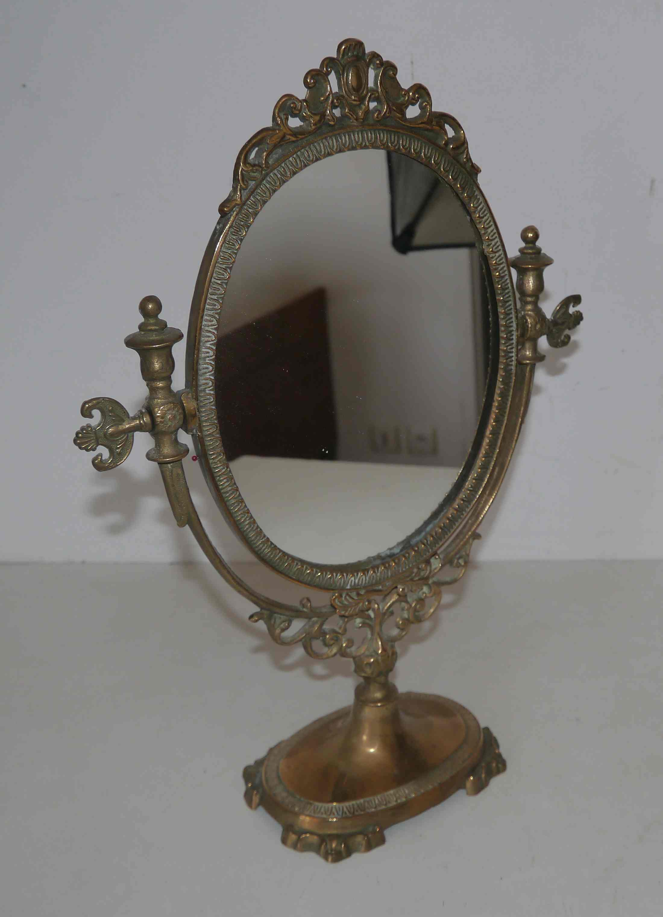 Old adjustable table mirror