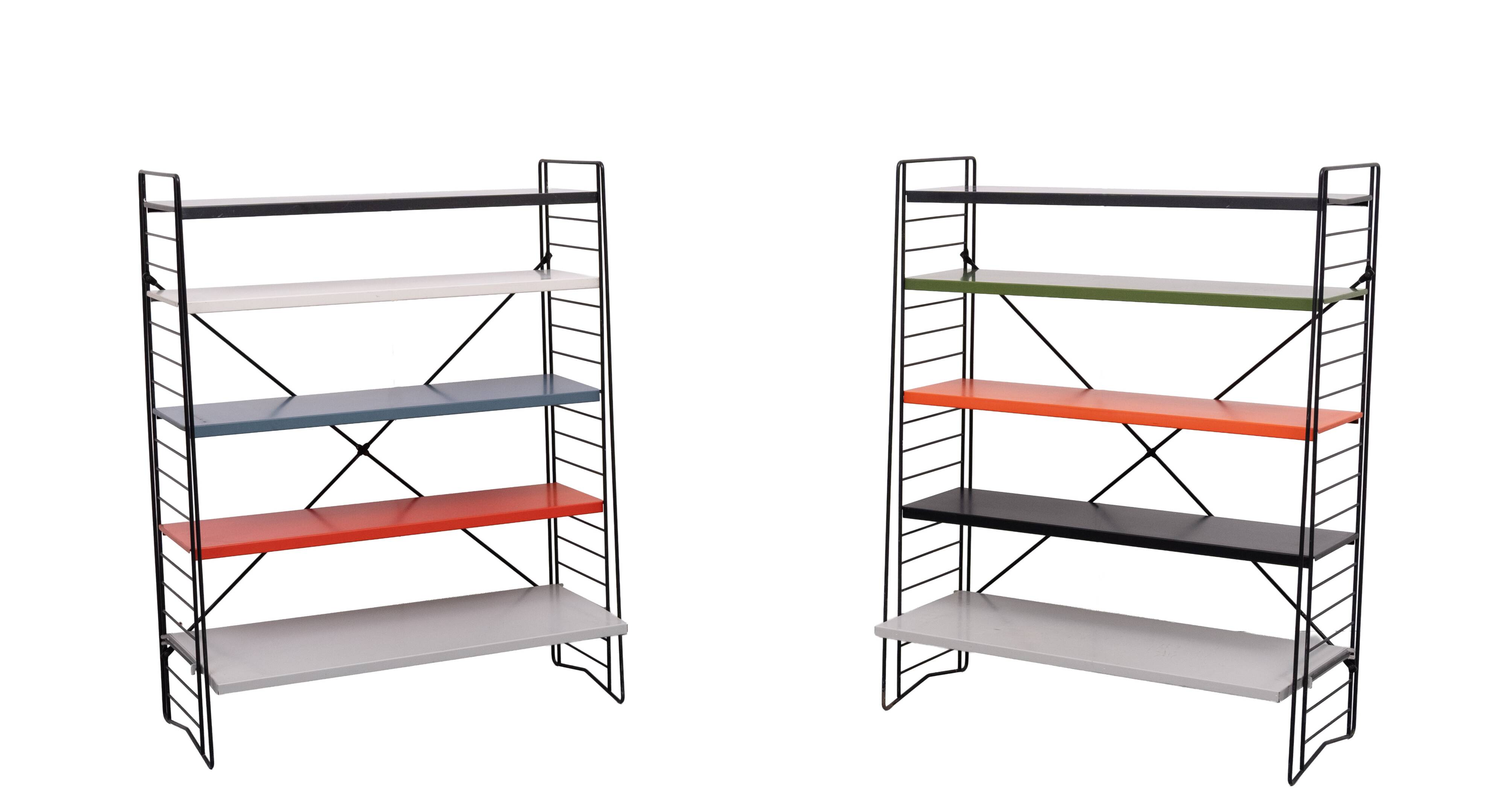 Tomado free standing Metal Colored racks 1960s Holland