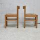 Pair of straw chairs. France, circa 1960