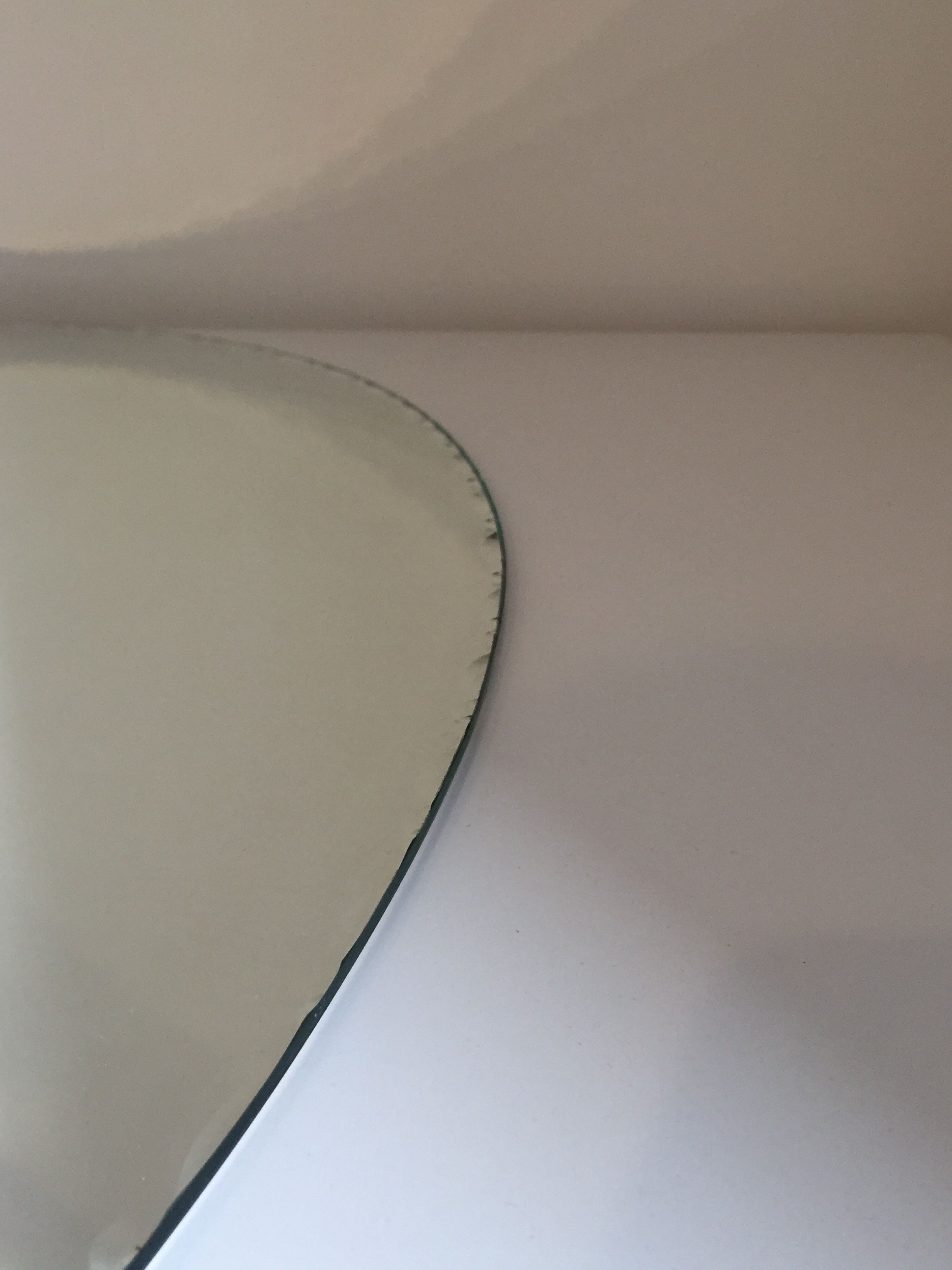 Vintage mirror bevelled oval, France, 1970 - 92 x 62.5 cm