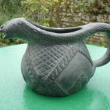 Zoomorphic painted plaster or stoneware pitcher